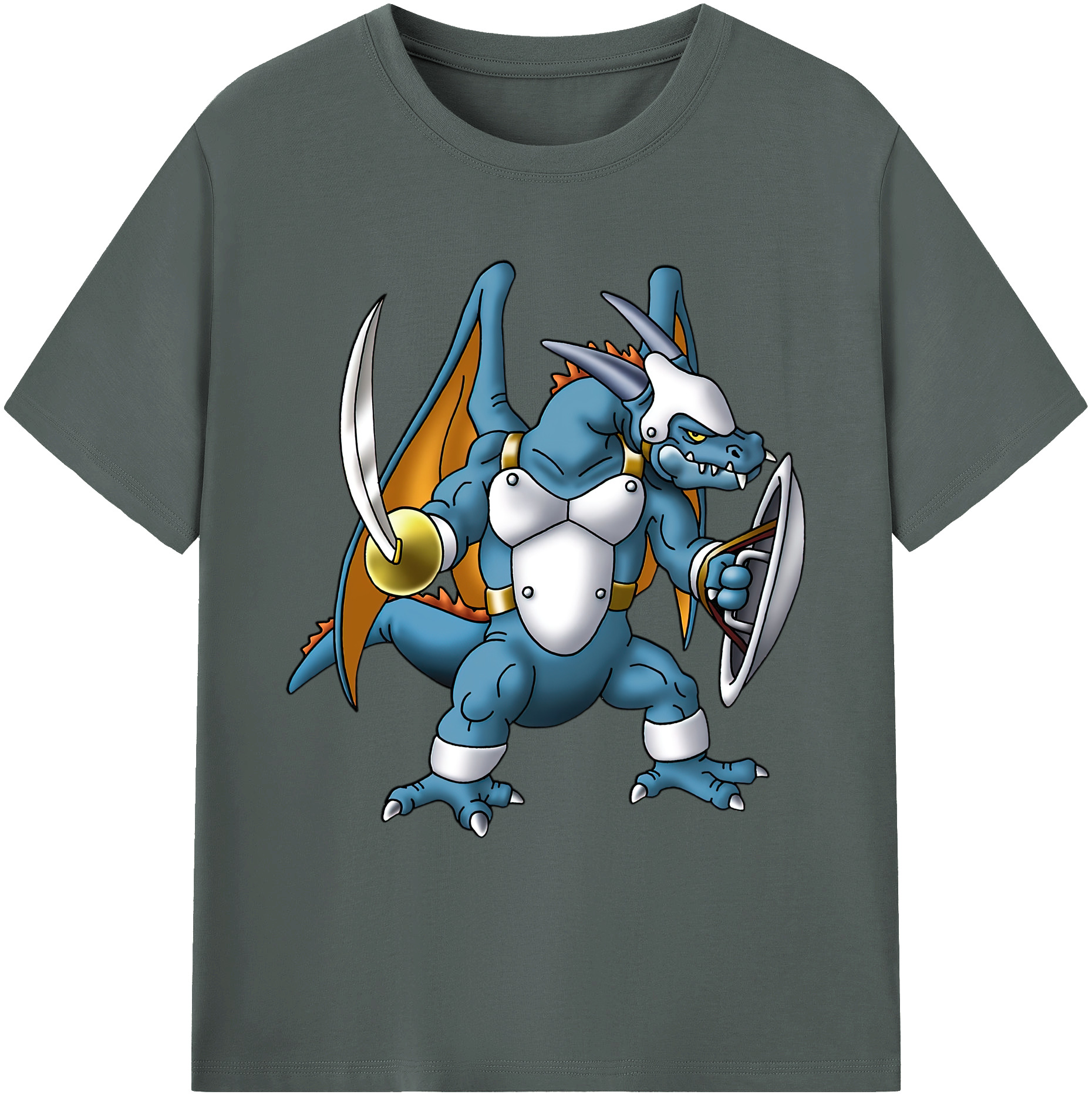 （画像用） ドラゴンクエスト Doragon Kuesuto Dragon Quest 綿100％ メンズ半袖Tシャツ｜肌触りやわらか＆通気性
